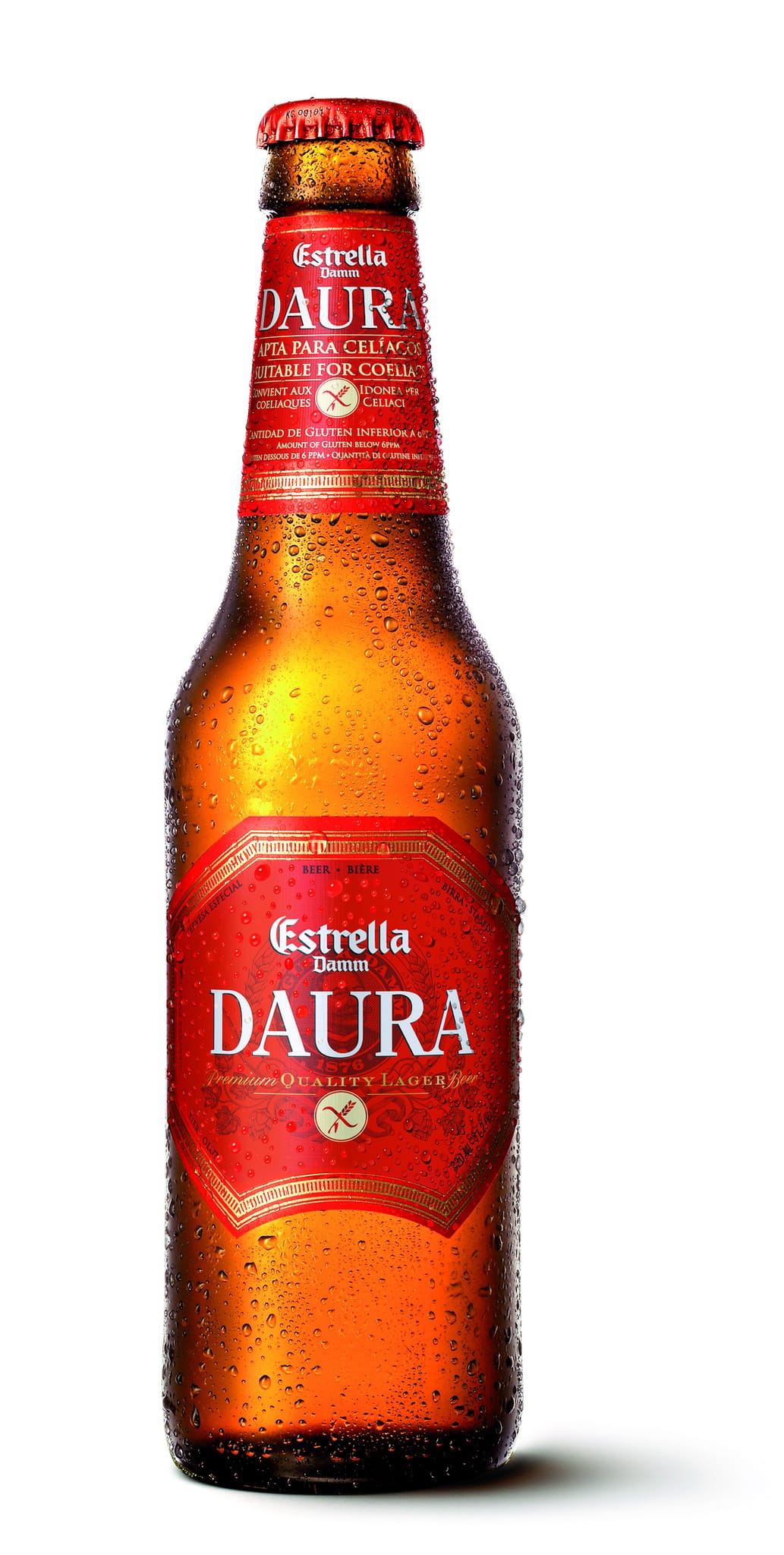 Photo de Daura Damm, Lager sans gluten Espagne 5.4% — brassée par Estrella Damm