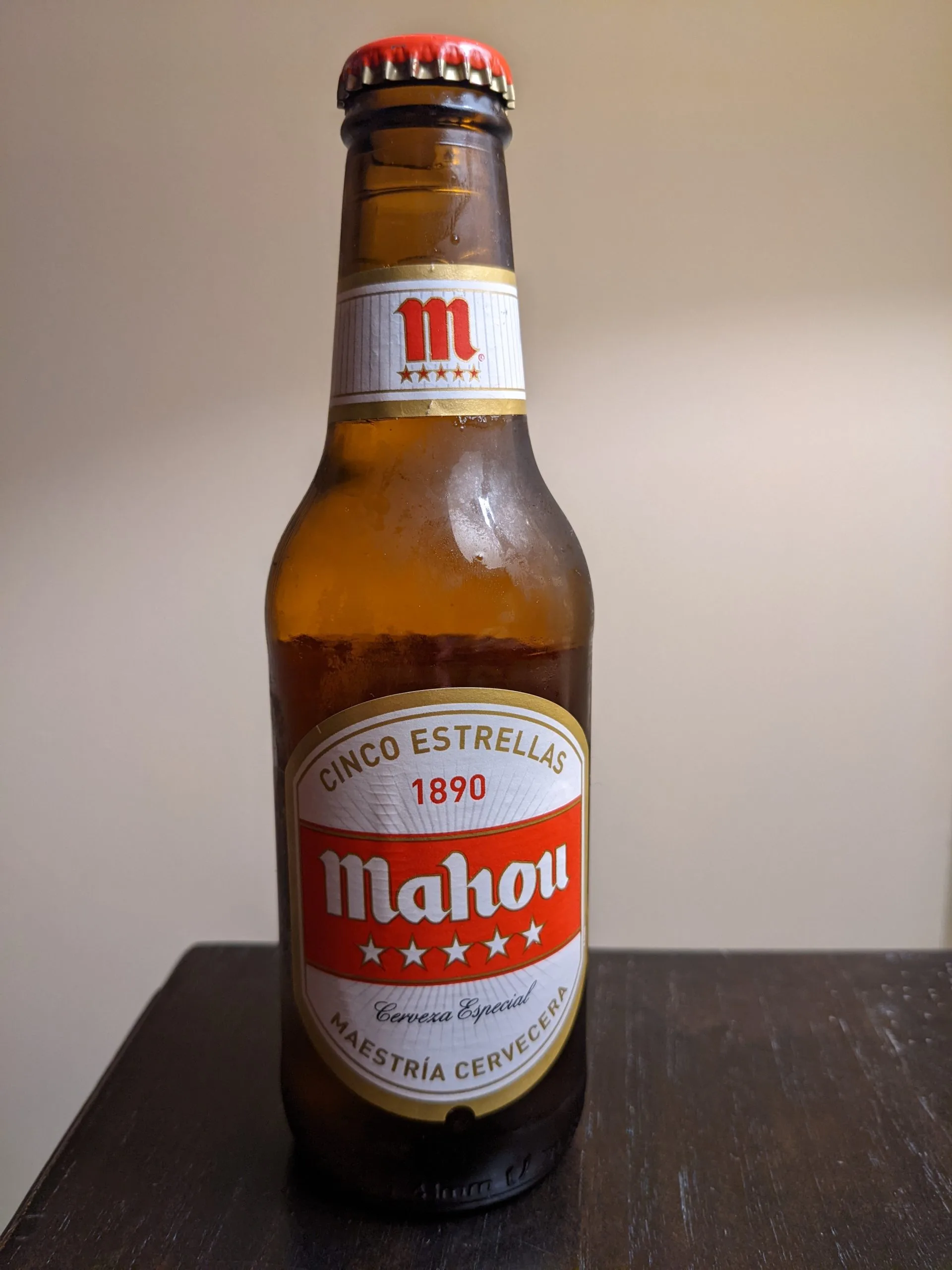 Photo of Mahou Cinco Estrellas, Spain Lager 5.5% — brewed by Mahou San Miguel