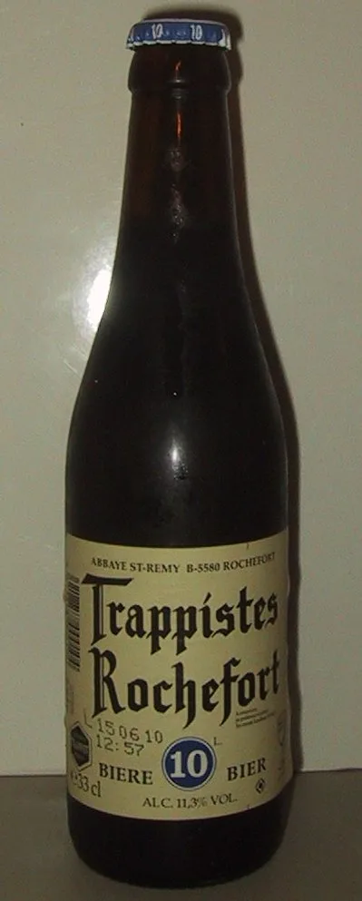 Photo de Rochefort 10, Quadruple Trappiste Belgique 11.3% — brassée par Abbaye Notre-Dame de Saint-Rémy