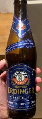 Photo de Erdinger Alkoholfrei, Sans alcool Hefeweizen Allemagne 0.5% — brassée par Erdinger Weißbräu