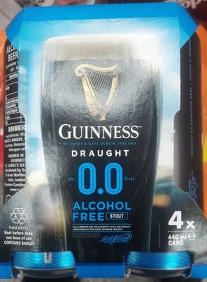 Photo de Guinness 0.0, Stout sans alcool Irlande 0.0% — brassée par Guinness Brewery