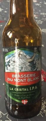 Photo de Brasserie du Mont Blanc Cristal IPA, Alpine IPA France 6.0% — brassée par Brasserie du Mont Blanc